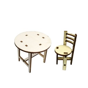 (원형테이블과 의자 세트) 미니어처 DIY 만들기