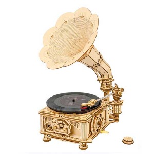 (입고미정)가동되는 턴테이블 레코드 축음기 LKB01 로보타임 Classical Gramophone